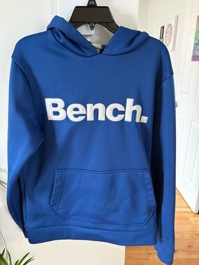 Athleta Men's Bright Blue Crewneck Sweater with White Logo